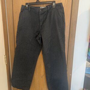 Gap Hipster Trouser Pants Charcoal Gray Navy Straight Leg Men's 33/30
